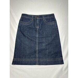 Boden Denim Dark Wash A-line Skirt Women's Size 6R Casual